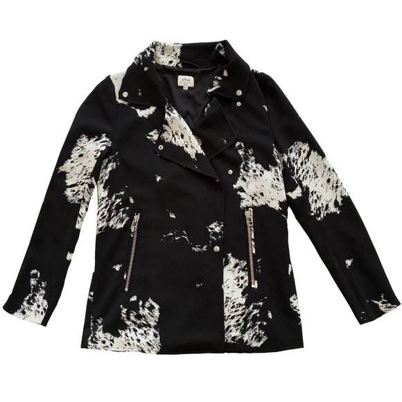 Wilfred Jackets & Blazers - Wilfred Black&White Abstract Print Double-Breasted Summer Trench Jacket